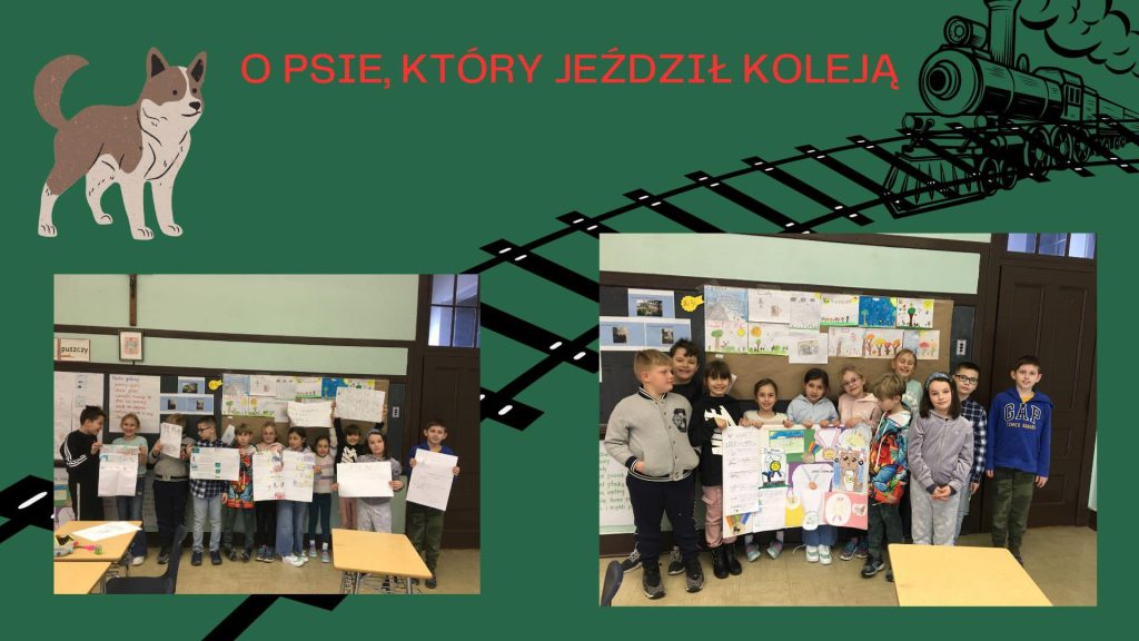 Trzecioklasiści poznają lekturę „O psie, który jeździł koleją”