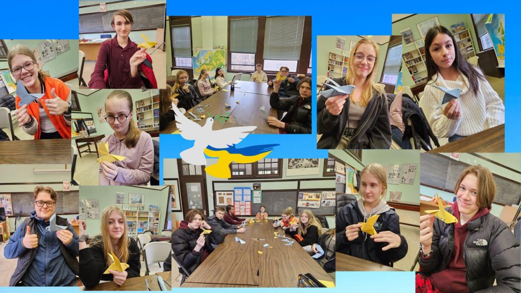 Błękitno – żółty gołąbek pokoju w naszej szkole