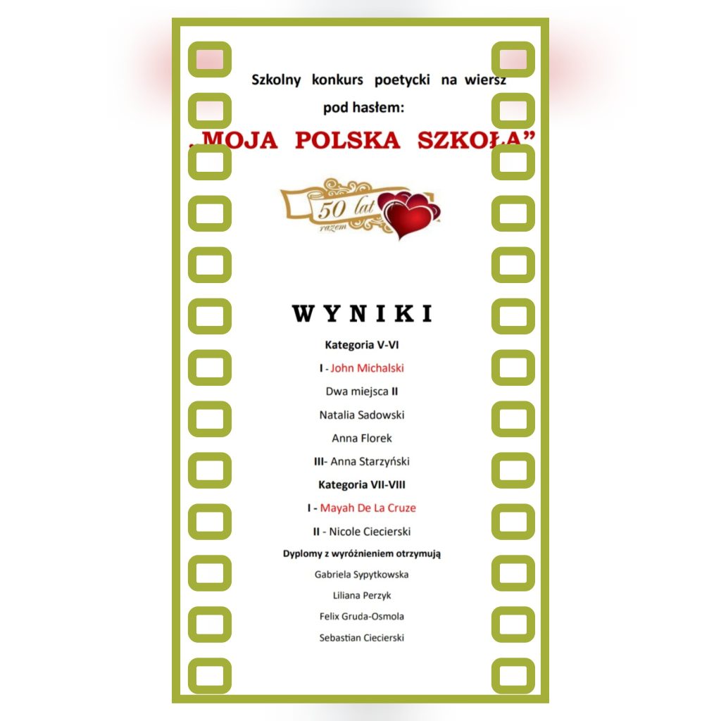 Konkurs jubileuszowy „Moja polska szkoła”